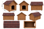 Cușcă pentru câine 600×1000×1000 mm (izolată cu polistiren) - imagine 2